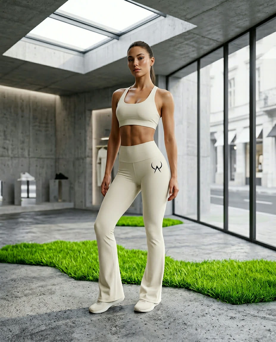 Bone High-Rise Flare Legging